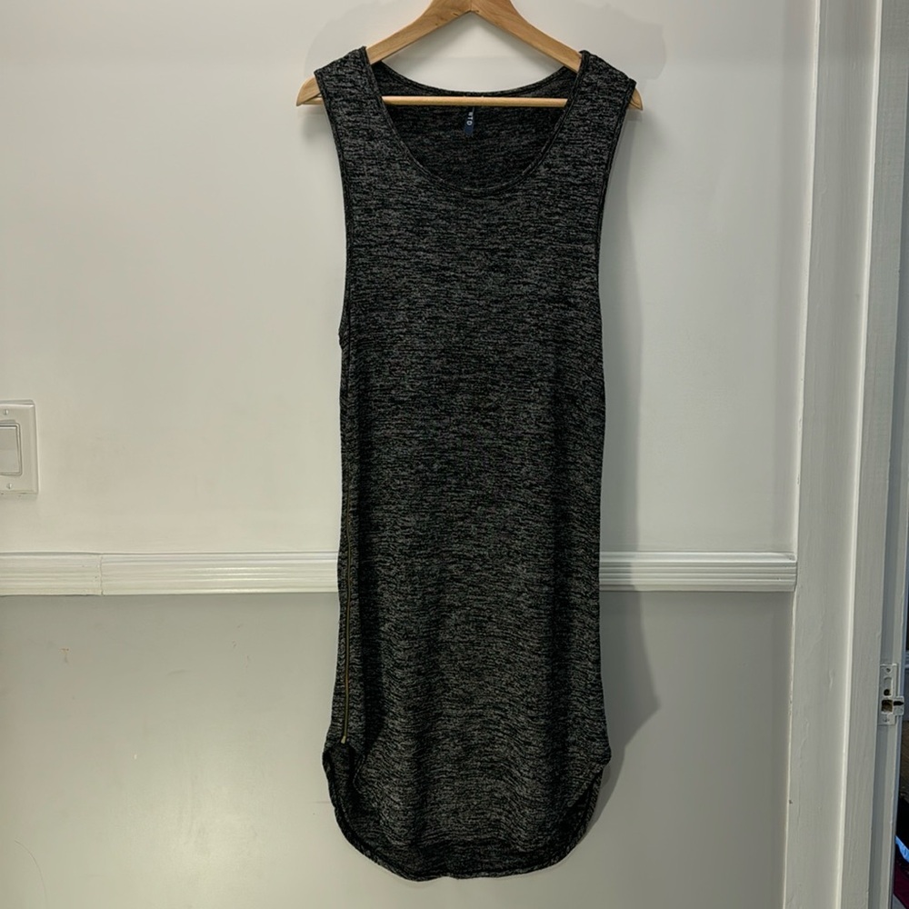 Grey dress with side zippers